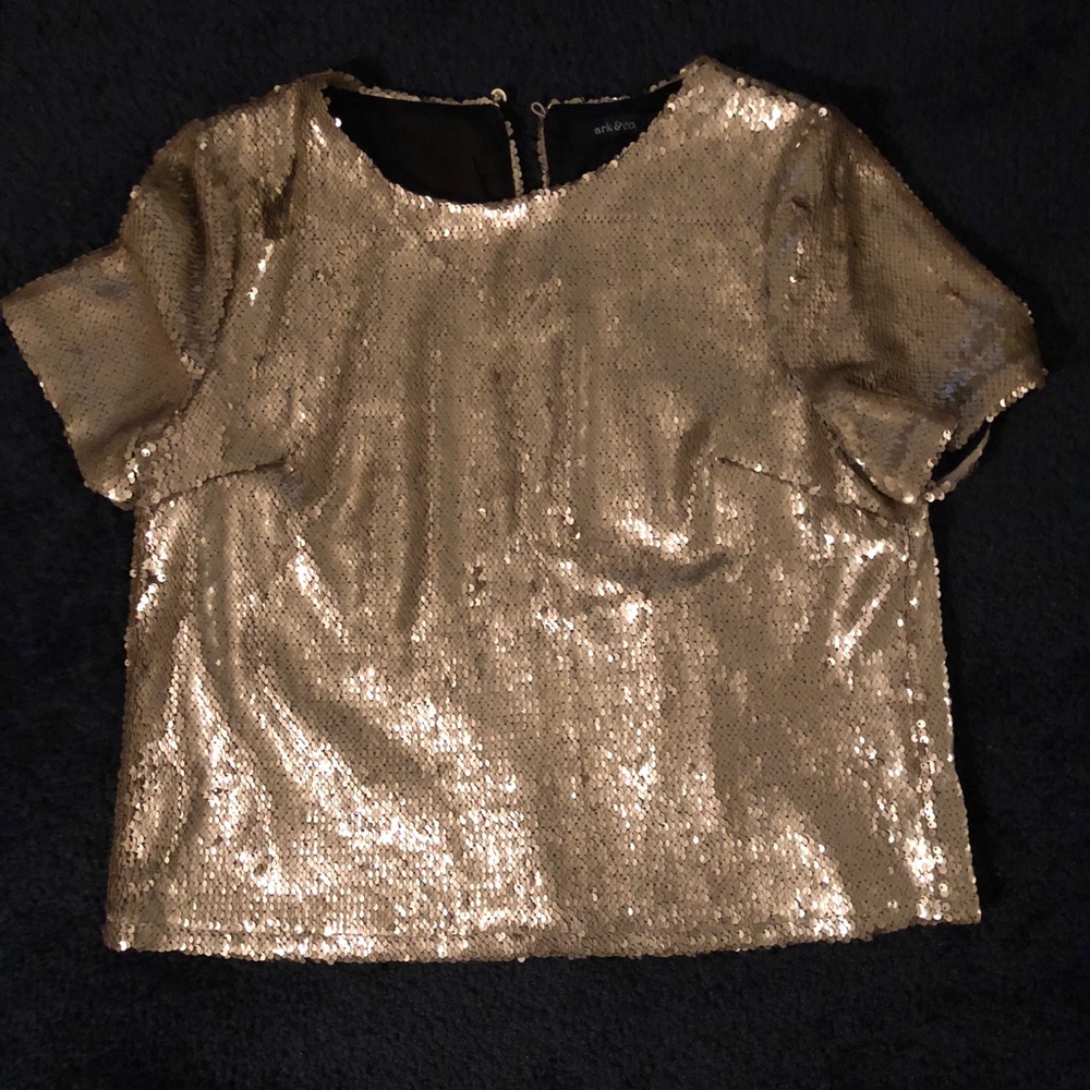 Gold sequin top